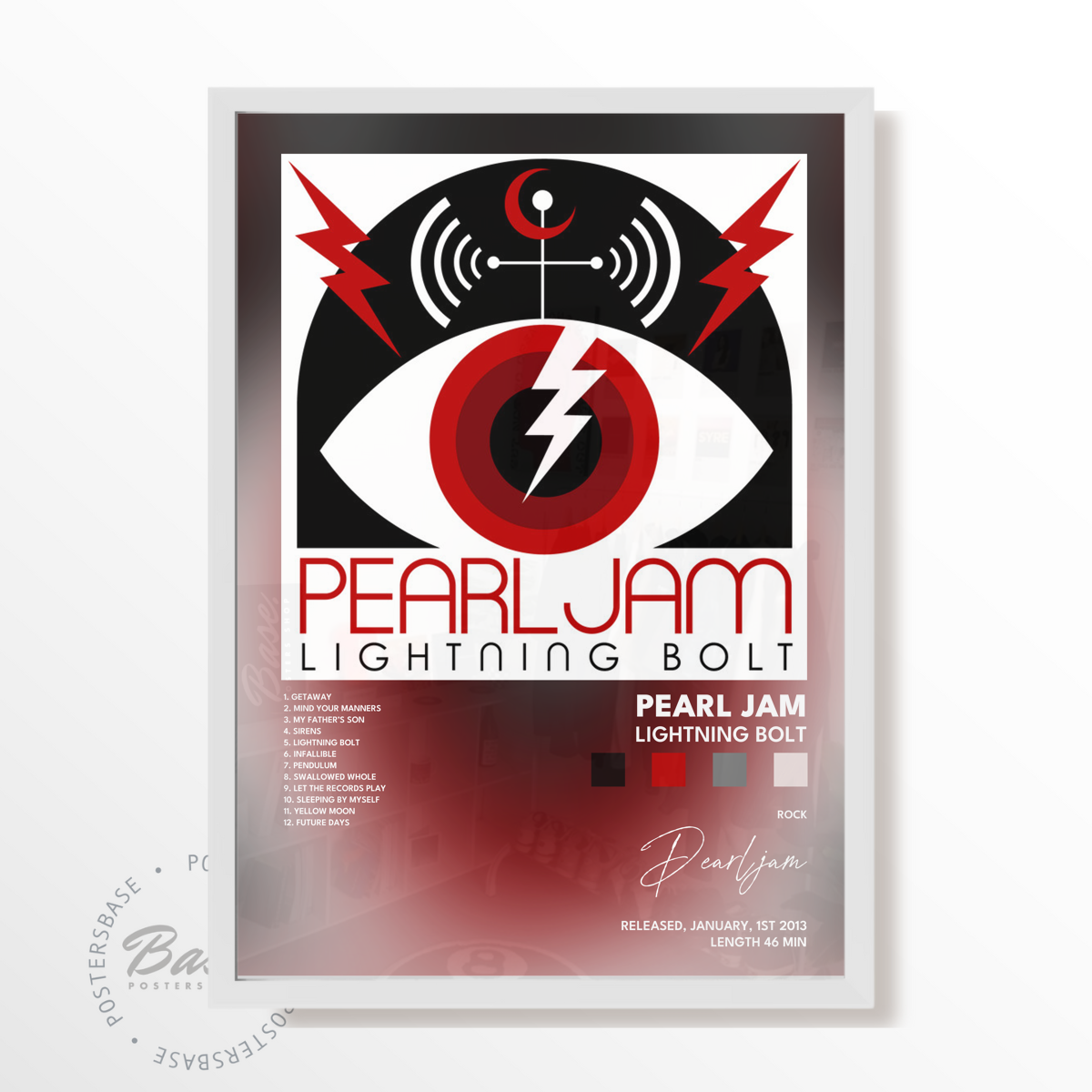 pearl jam Lightning Bolt poster