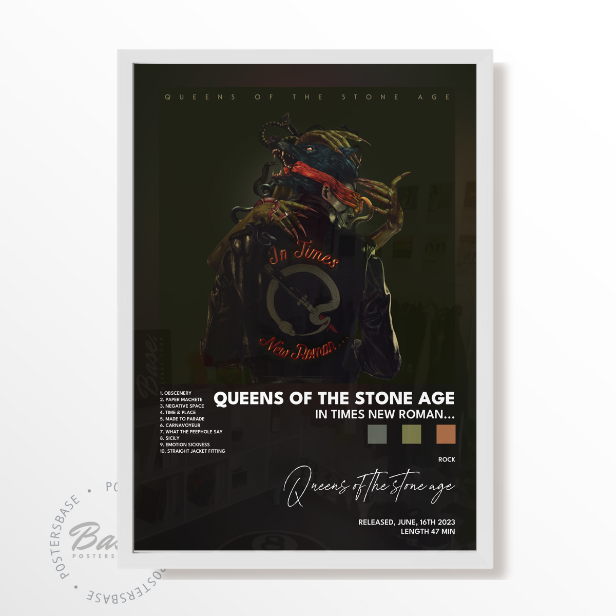 queens of the stone age In Times New Roman poster