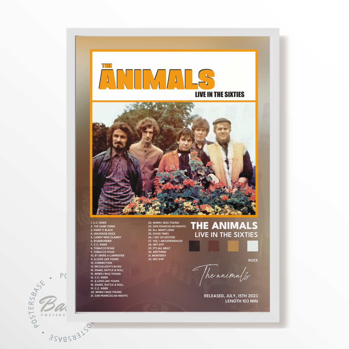 the animals Live In The Sixties poster