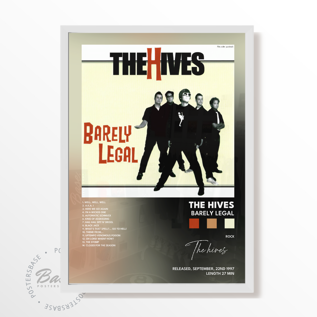 the hives Barely Legal poster