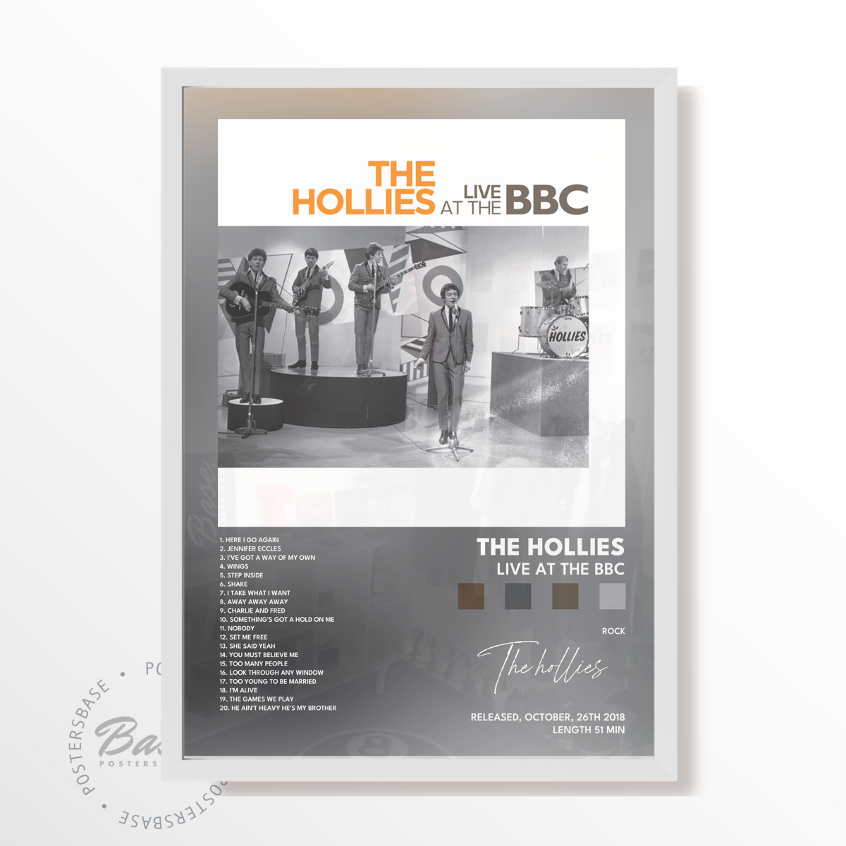 the hollies Live at the BBC poster