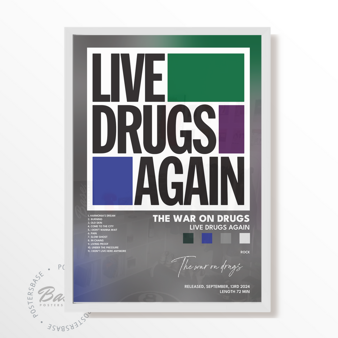 de oorlog tegen drugs Live Drugs Again poster Poster – vanaf 6,95€ | Gratis  verzending – Posters Base, image size:1080x1080