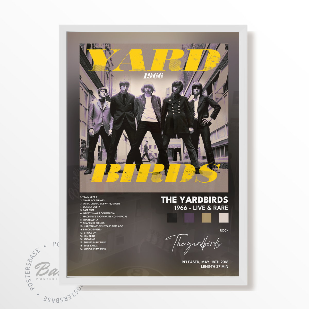 the yardbirds 1966   Live  Rare poster