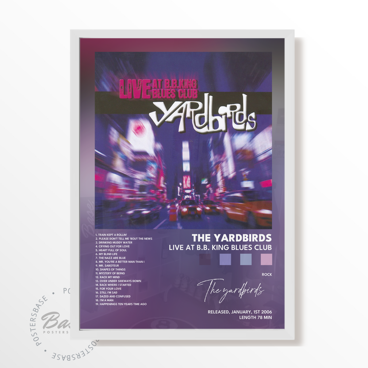 the yardbirds Live at BB King Blues Club poster