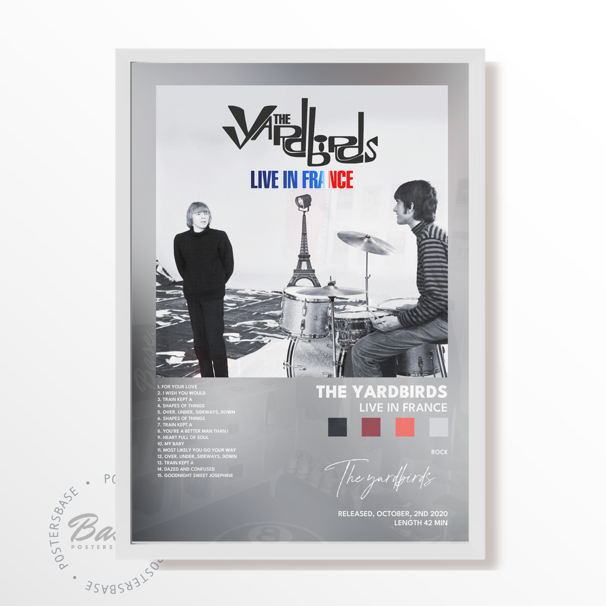 the yardbirds Live in France poster