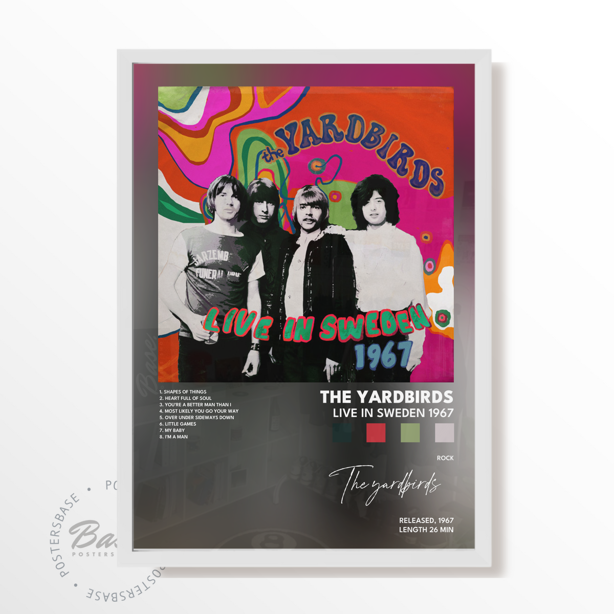 the yardbirds Live in Sweden 1967 poster