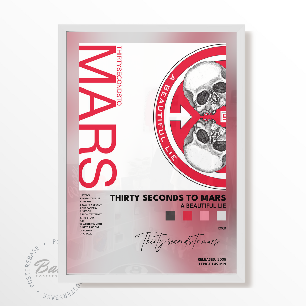 thirty seconds to mars A Beautiful Lie poster