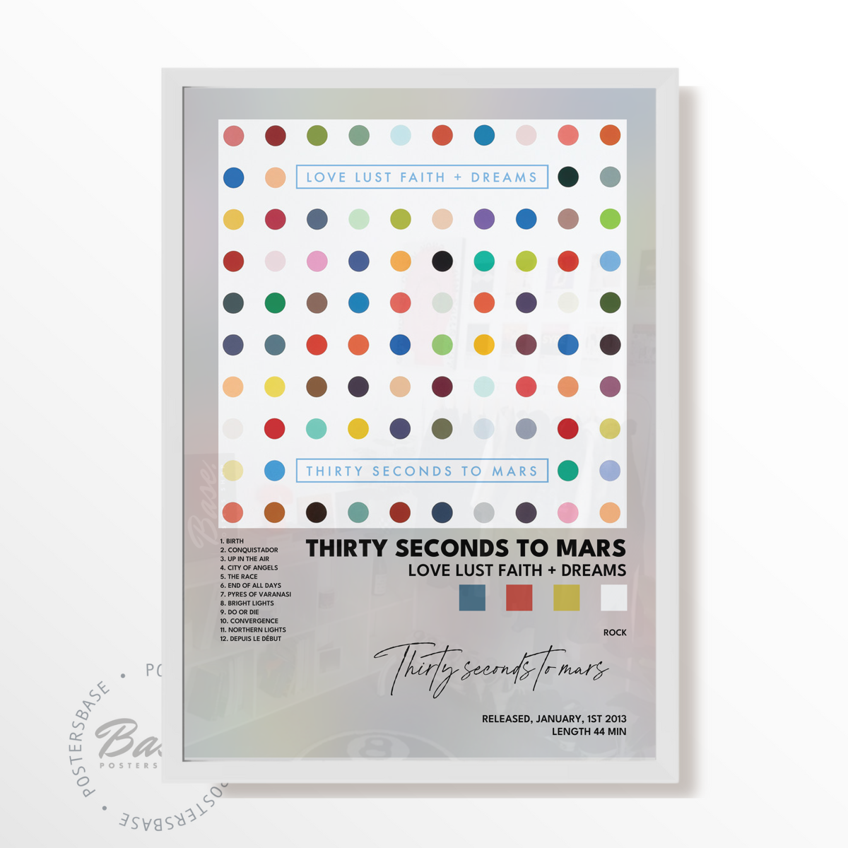 thirty seconds to mars LOVE LUST FAITH  DREAMS poster