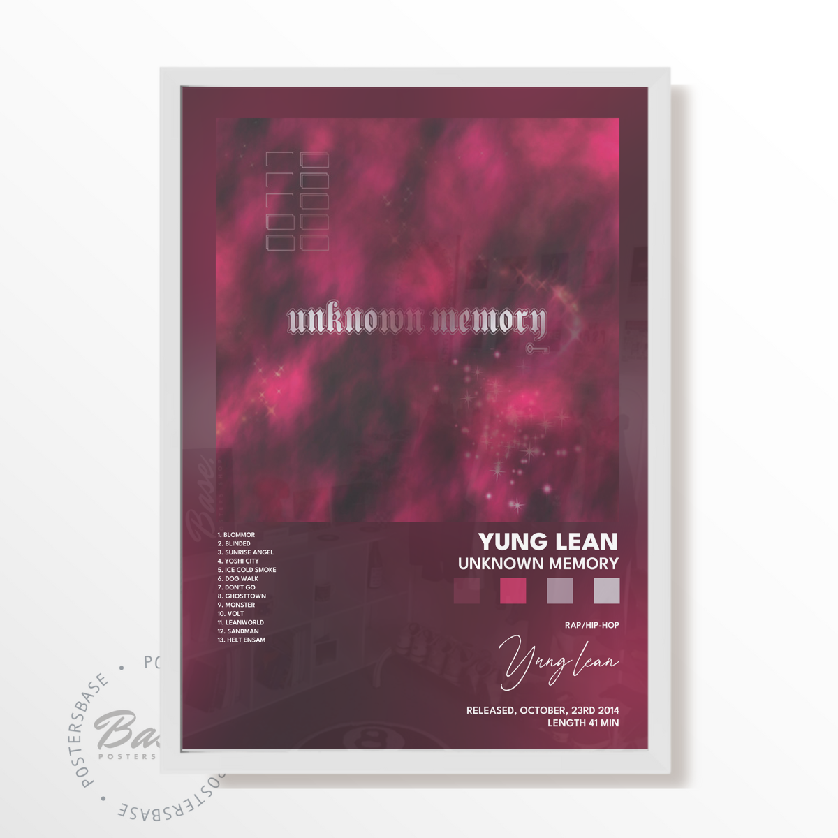 yung lean Unknown Memory poster