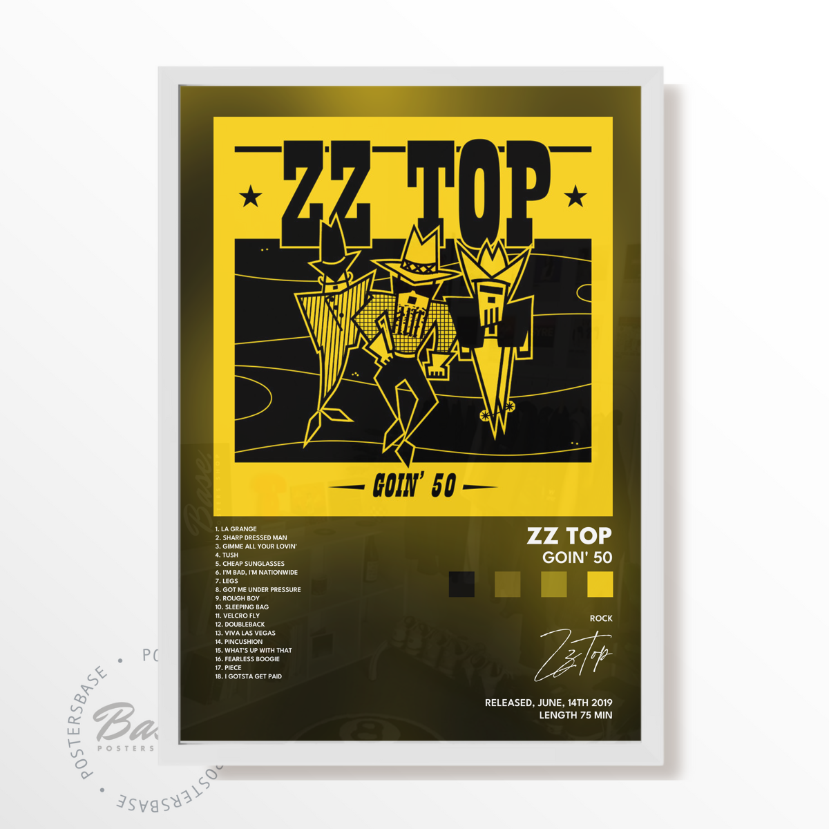 zz top Goin 50 poster