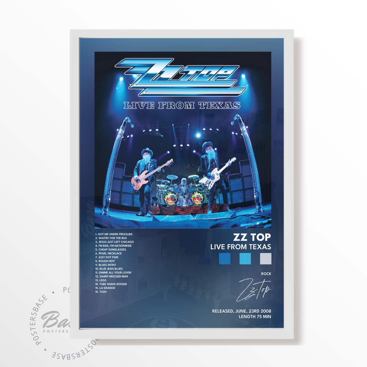 zz top Live From Texas poster