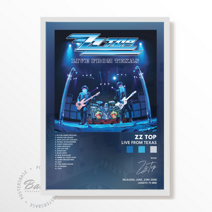 zz top Live From Texas poster