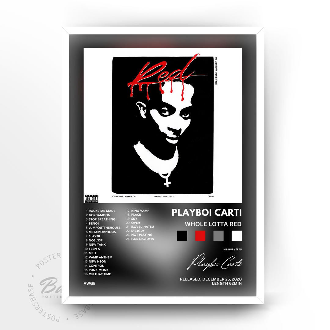 Posters Playboi Carti 'Whole Lotta Red' - Only €11.95 – Posters Base