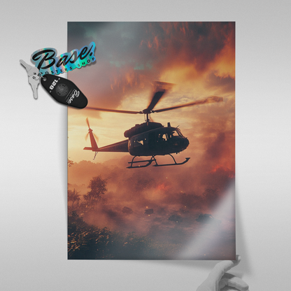 Call Of Duty – Helicopter At Warzone Sunset