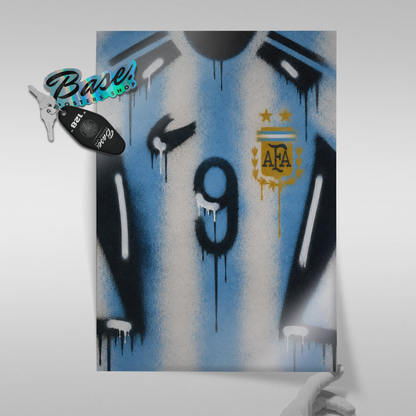 Argentina National Team - Jersey Art Poster