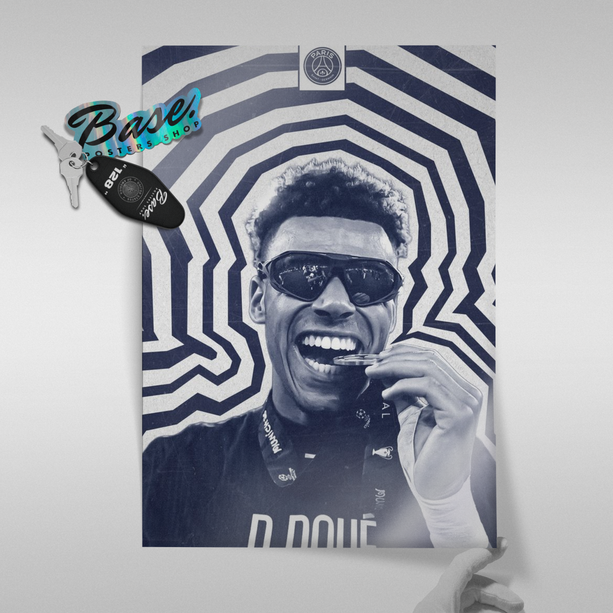 Desire Doue - PSG Celebration Poster