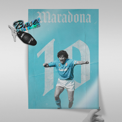 Diego Maradona - Napoli Number 10 Poster