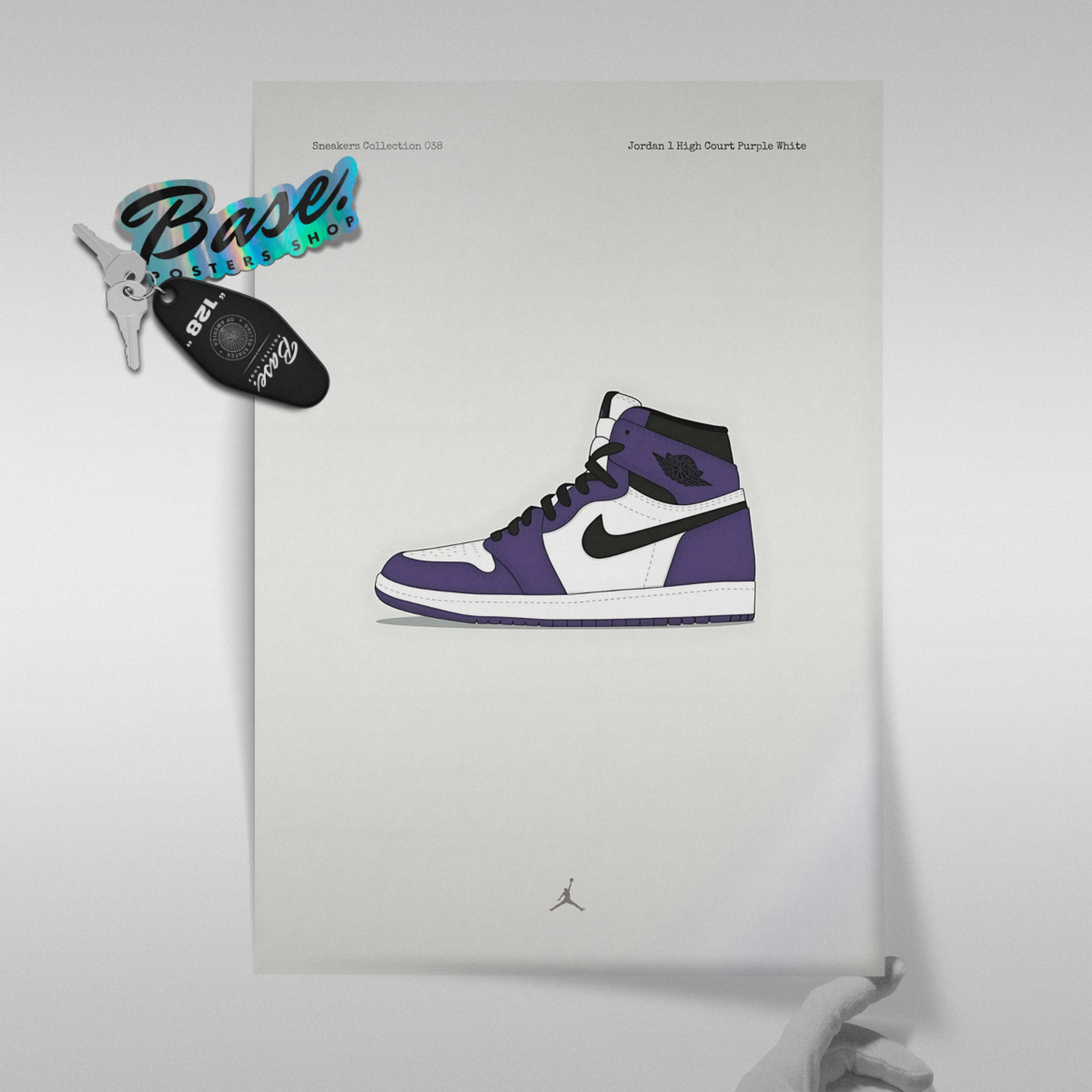 Jordan 1 High Court Purple White