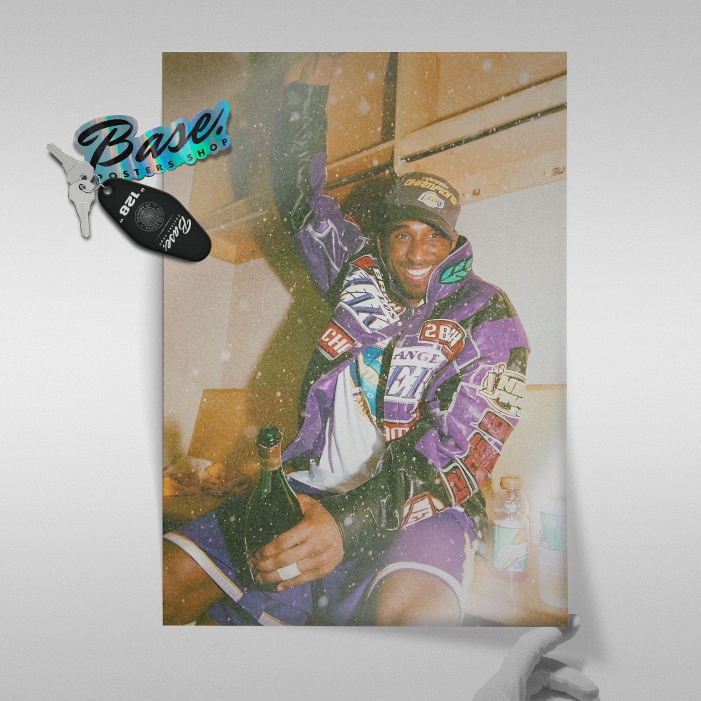 Kobe Bryant Lakers Championship Locker Room (celebration Shot)