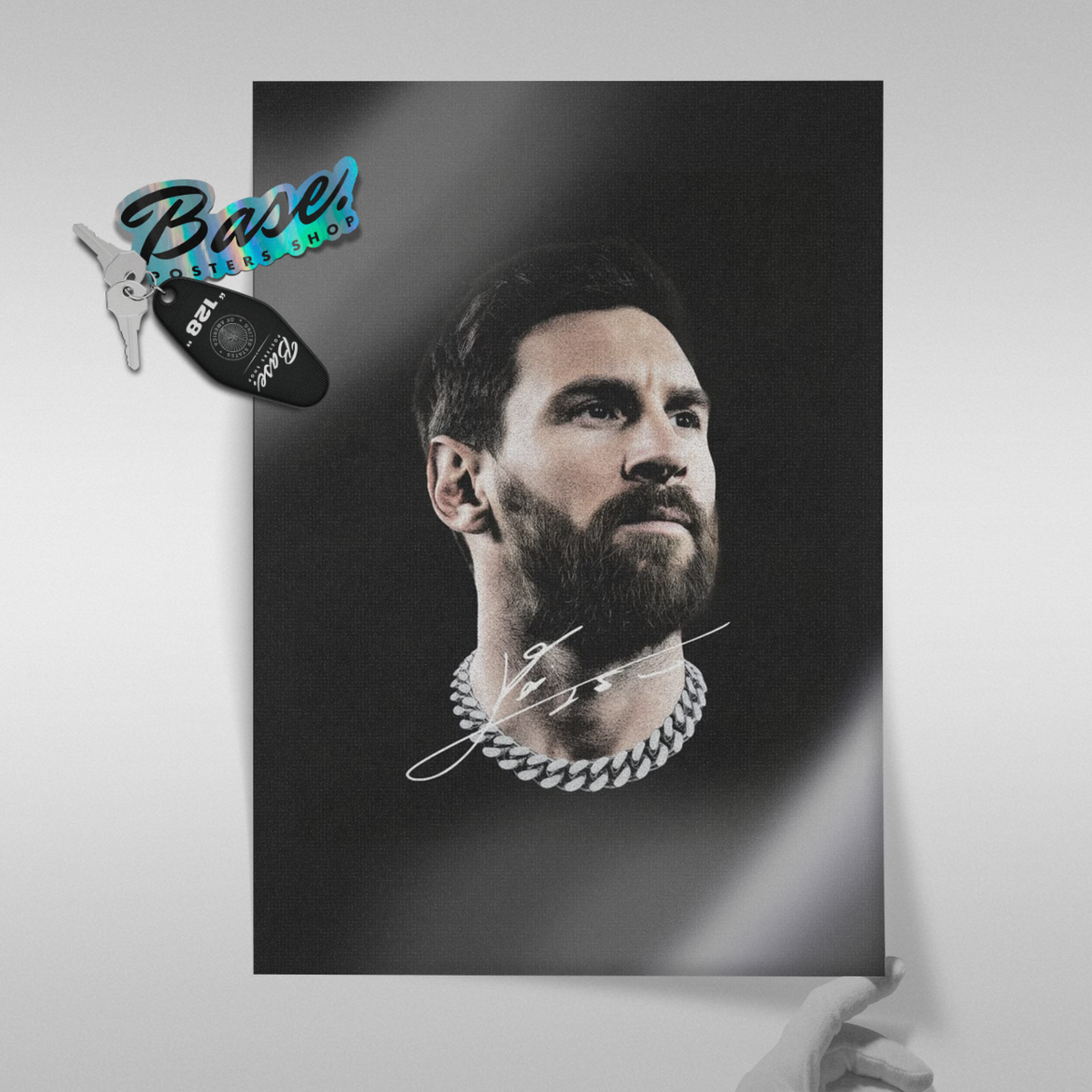 Lionel Messi - Chain Portrait Poster