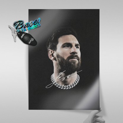 Lionel Messi - Chain Portrait Poster