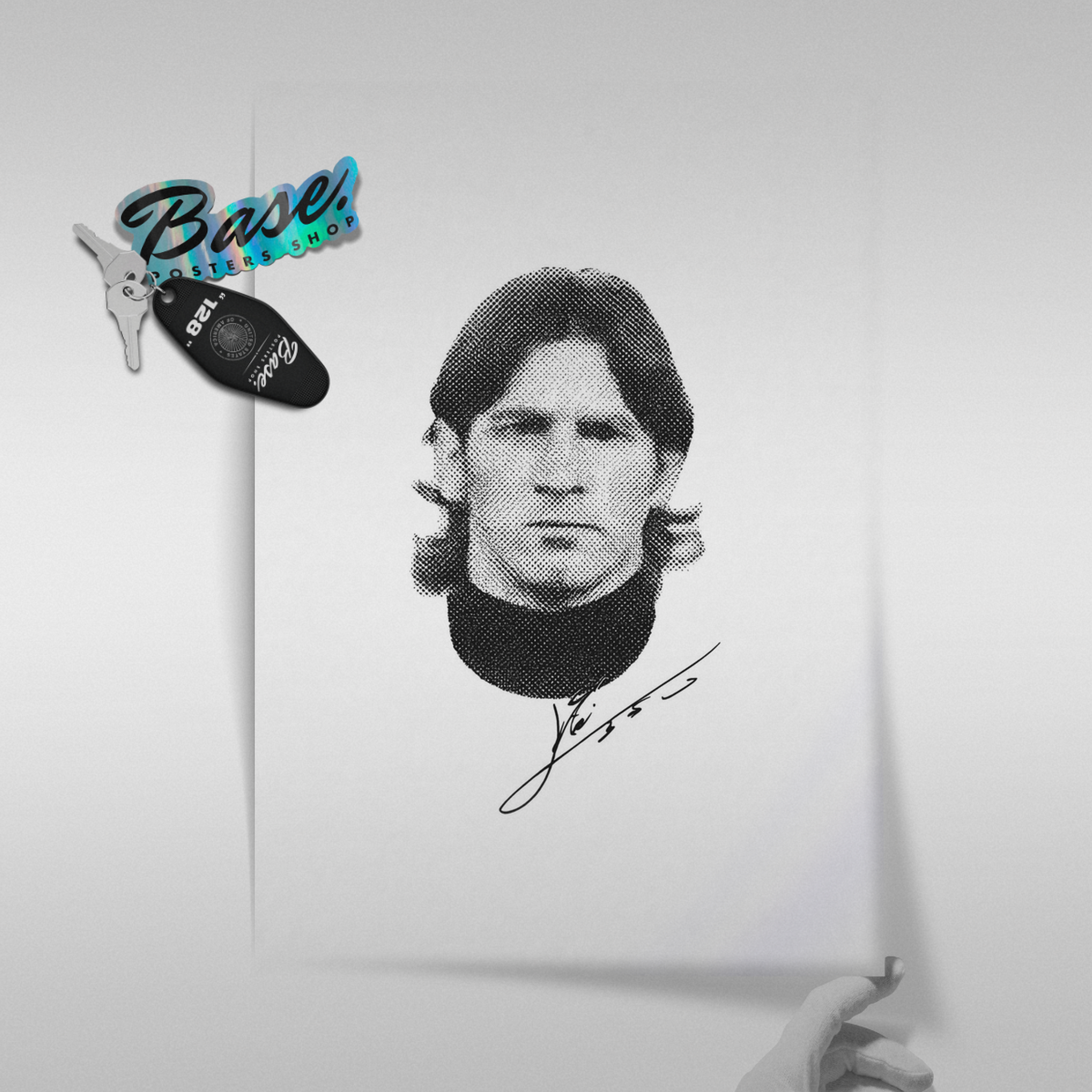 Lionel Messi - Halftone Portrait Poster