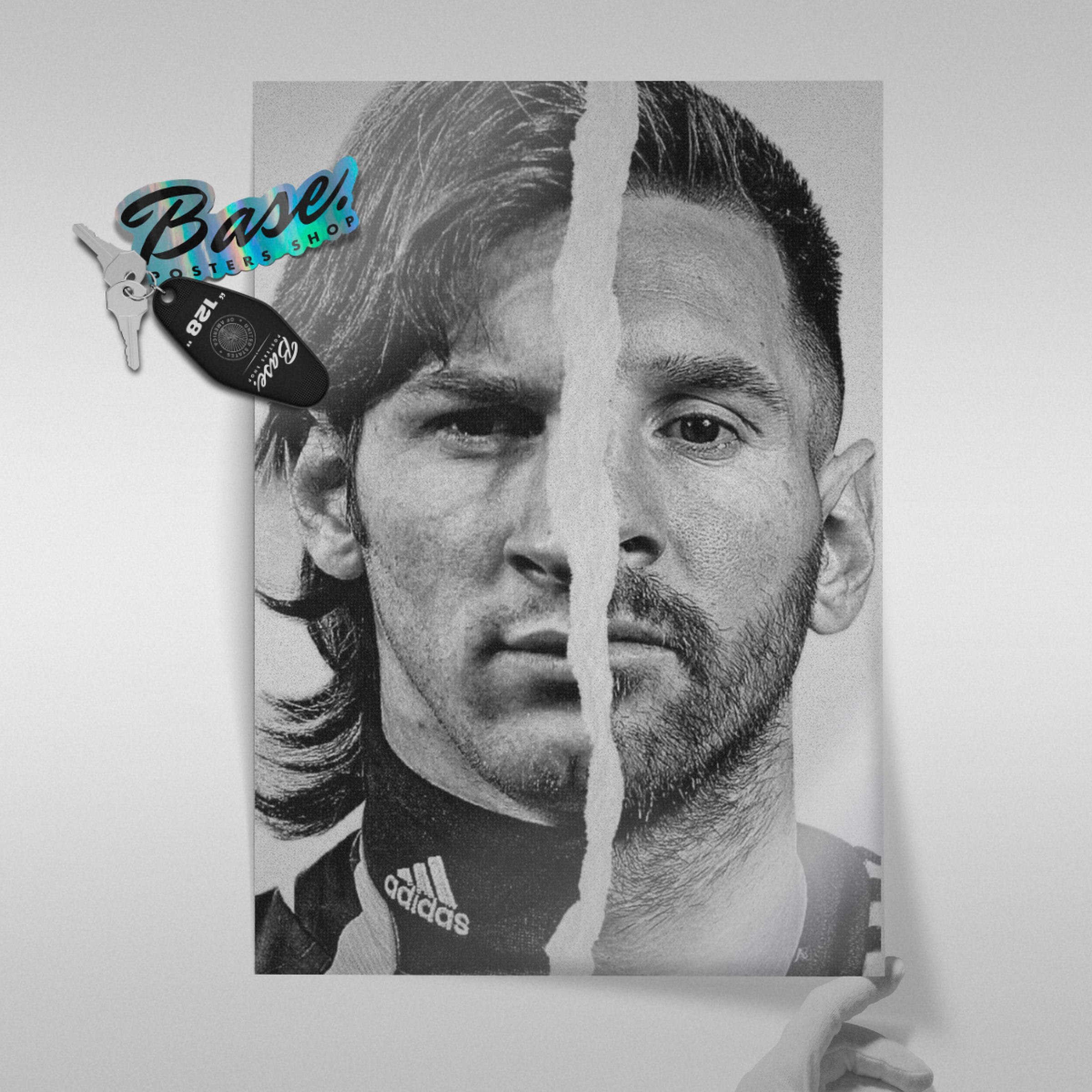 Lionel Messi - Then and Now Poster
