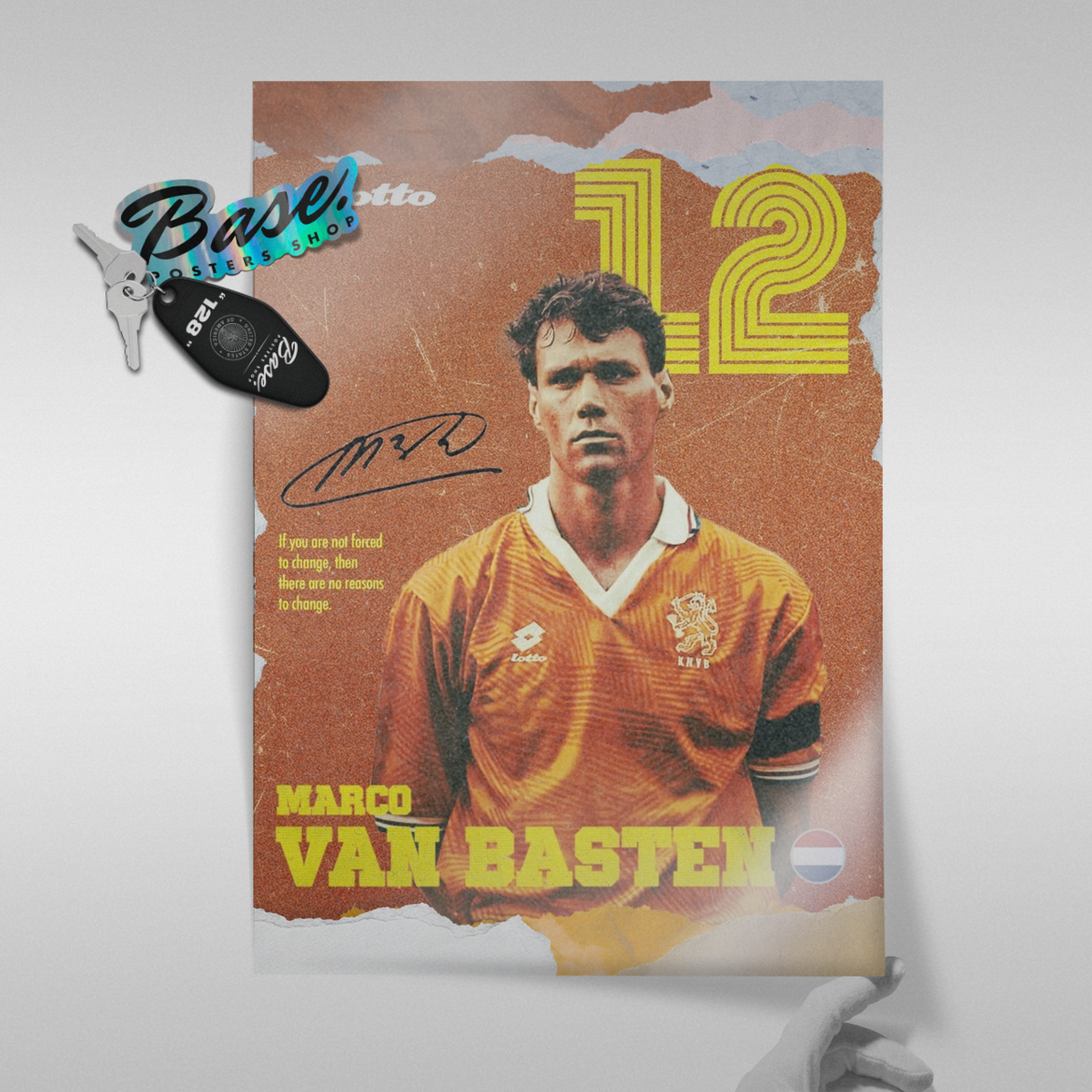 Marco van Basten - Netherlands Number 12 Poster