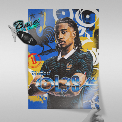 Michael Olise - France Number 11 Poster