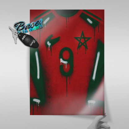 Morocco National Team - Jersey Art Poster