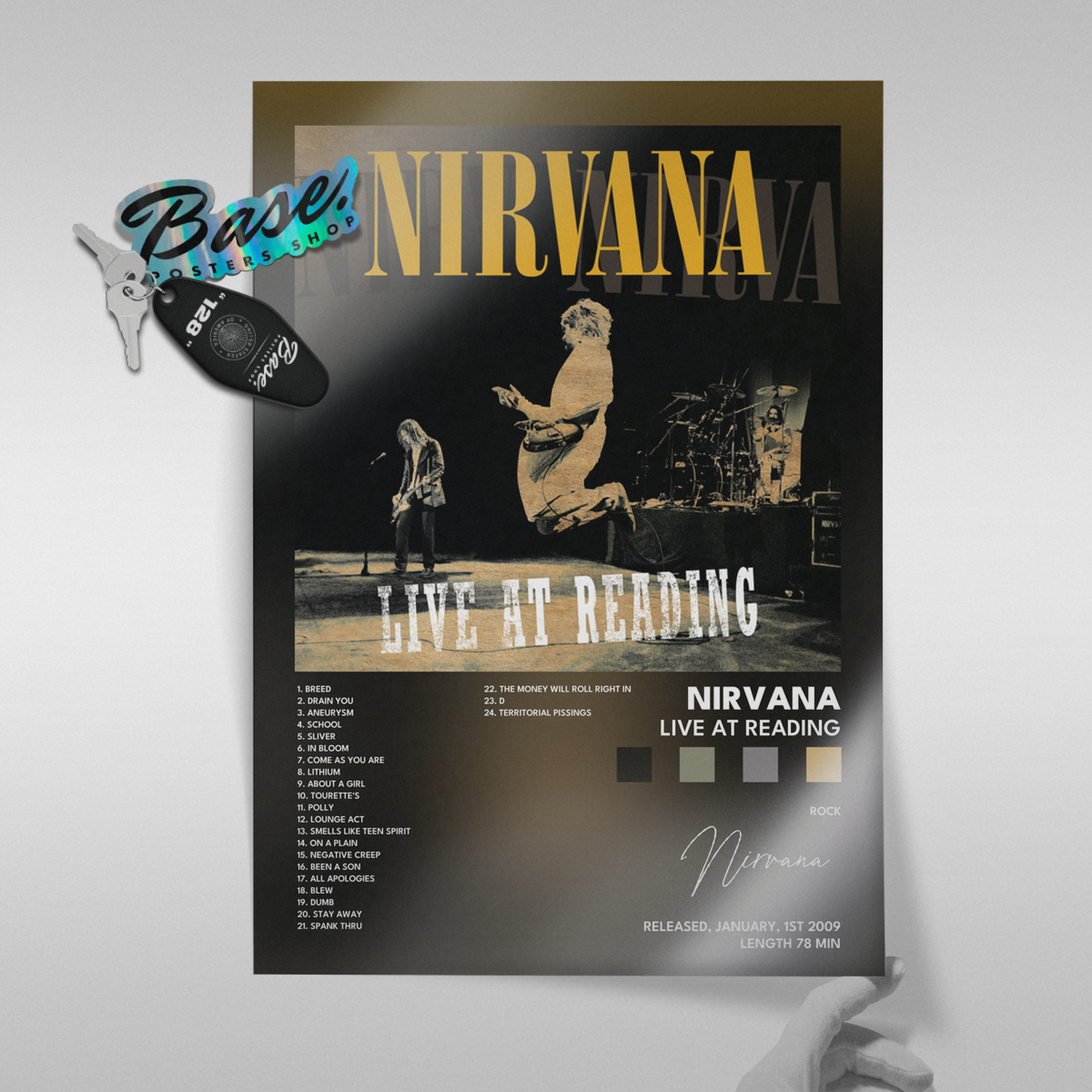 nirvana Live at Reading poster