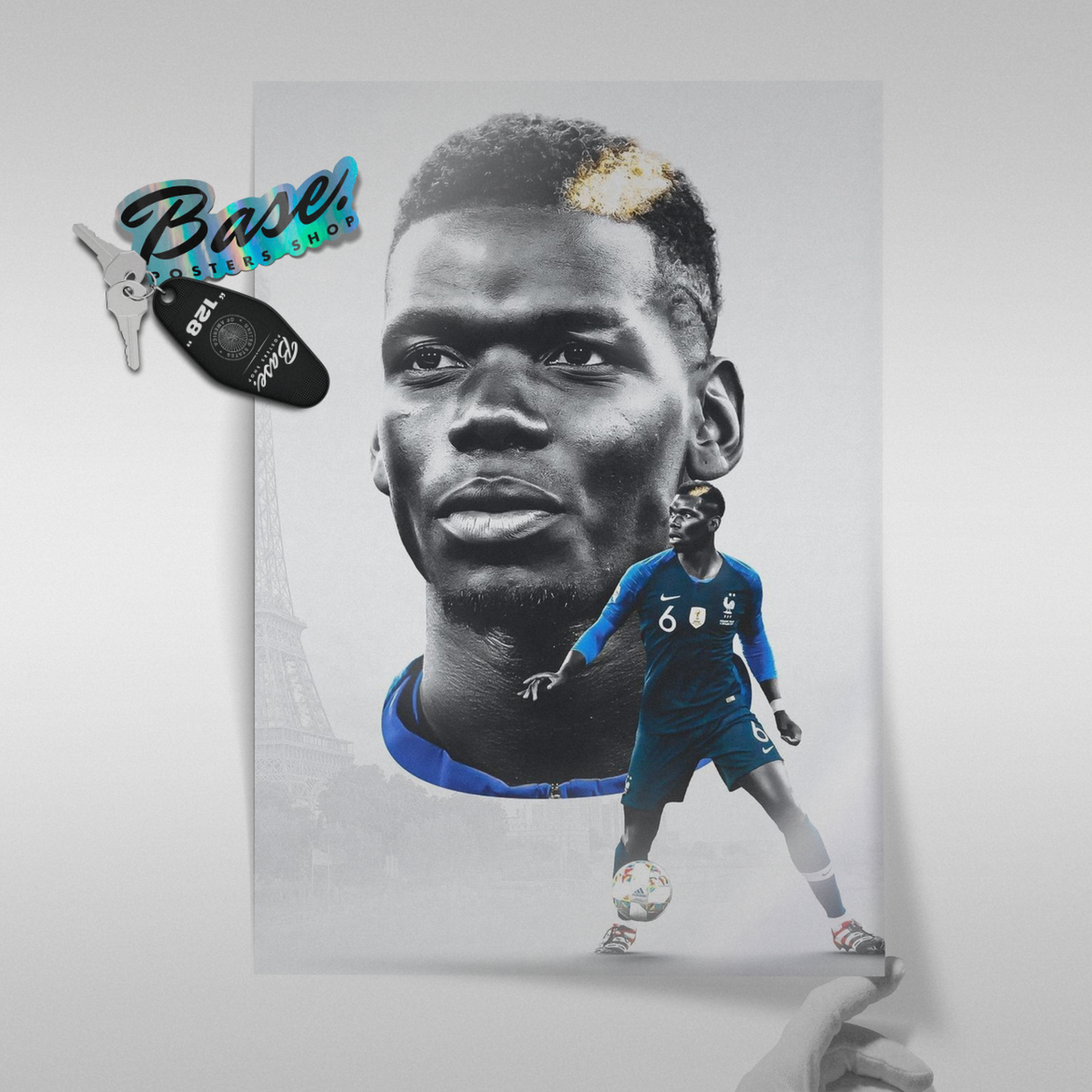 Paul Pogba - Eiffel Tower Poster