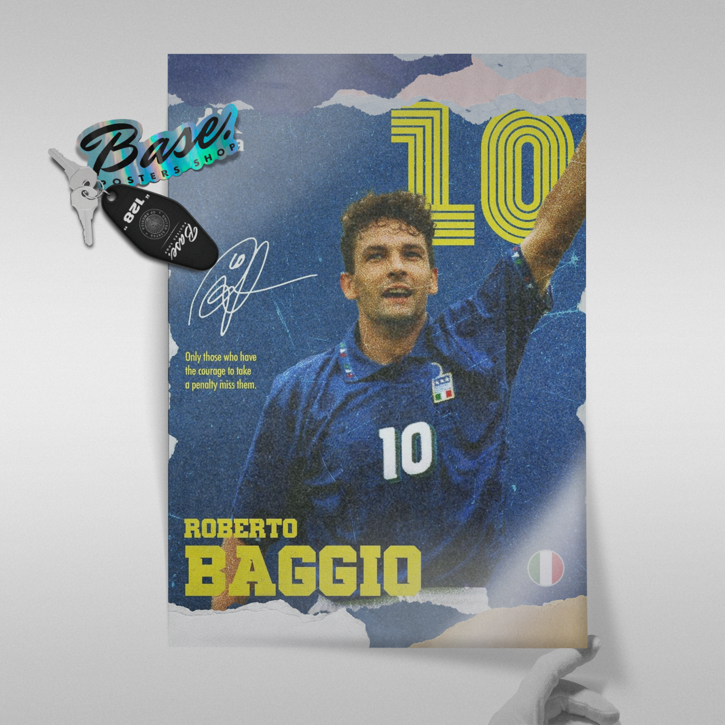 Roberto Baggio - Italy Number 10 Poster