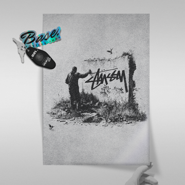 STUSSY ストリートアート ポスター Amazon.co.jp: ステューシー ポスター キャンバス ヴィンテージ