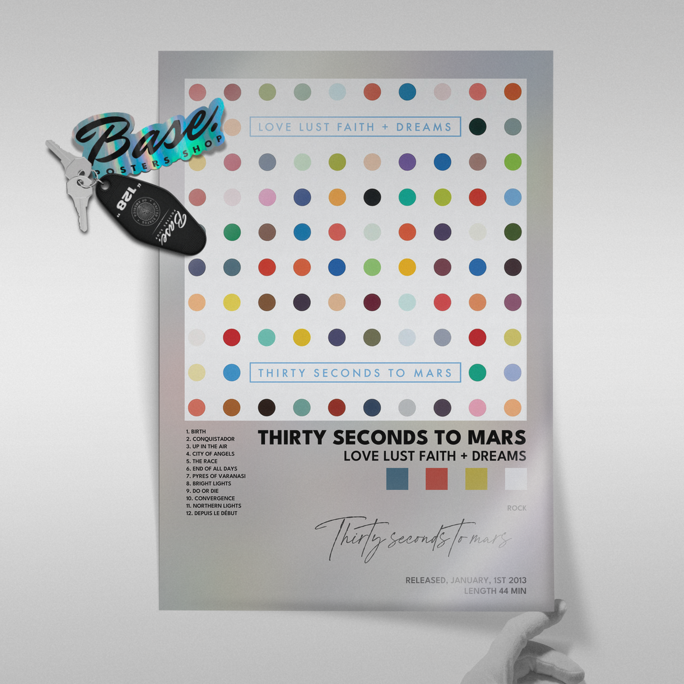 thirty seconds to mars LOVE LUST FAITH  DREAMS poster