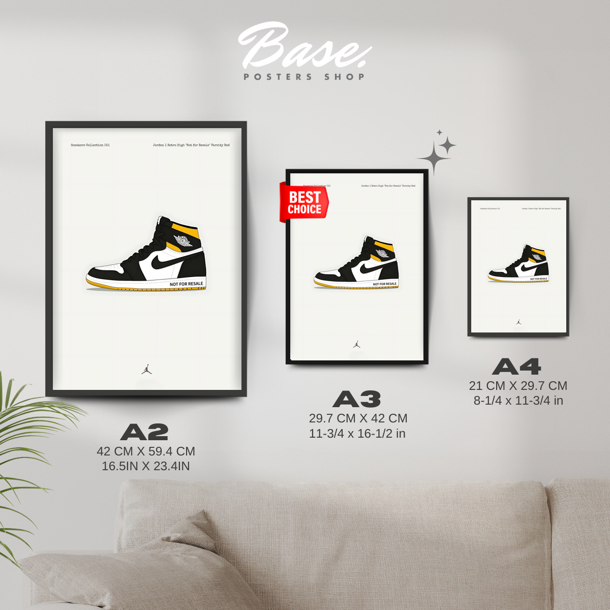Jordan 1 Retro High Not for Resale Varsity Maize Poster from 7.95 Free Shipping Posters Base