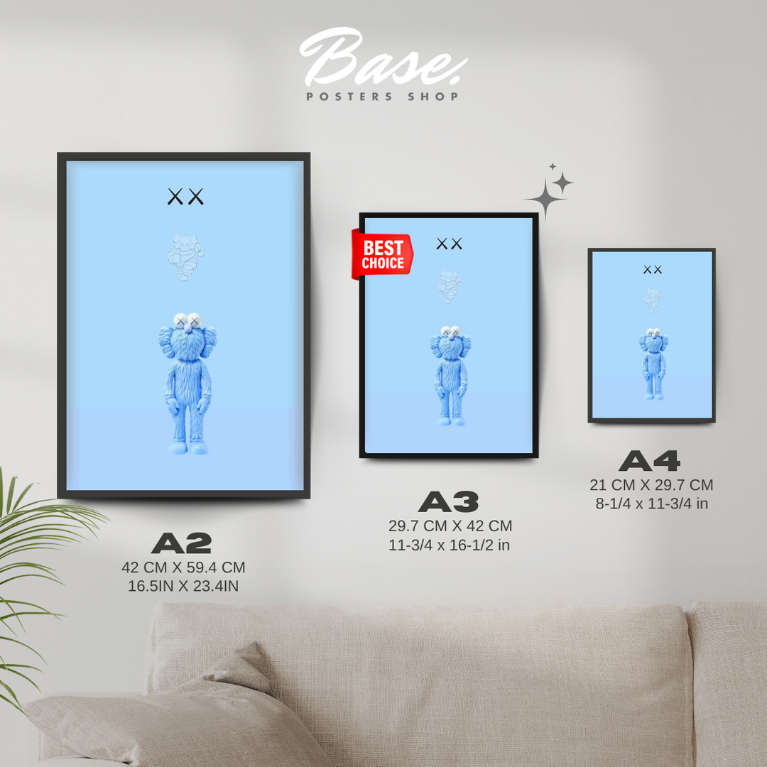 KAWS BLUE LOGO Poster – from 7.95€ | Free Shipping – Posters Base