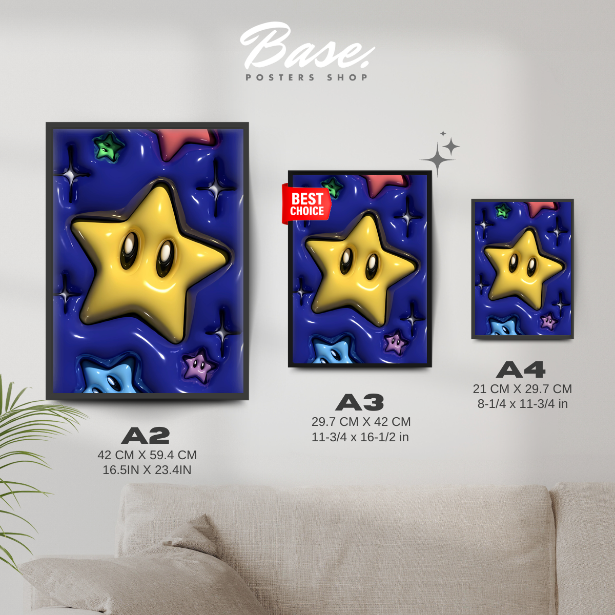 MARIO BROS STARS SLICK