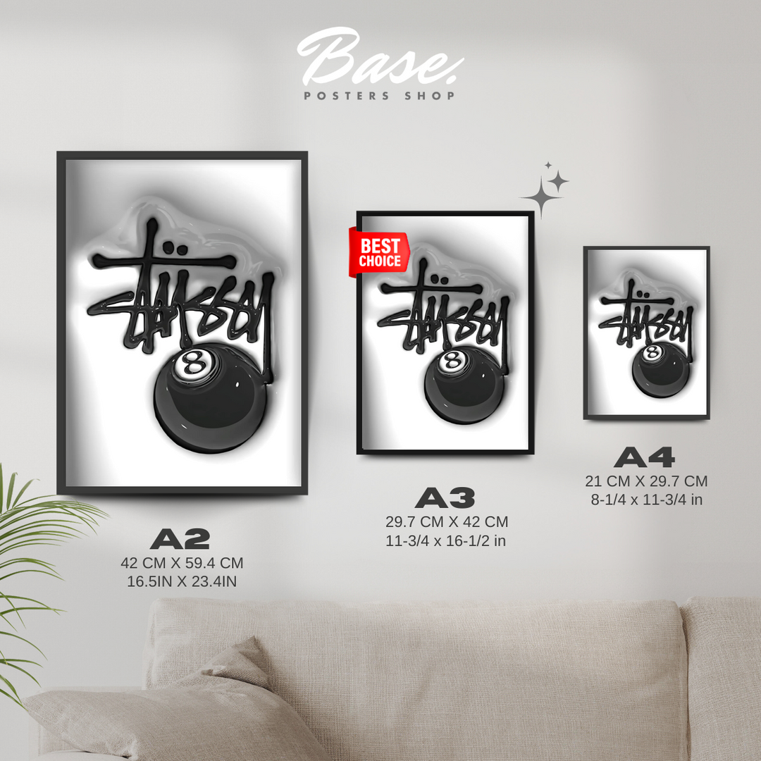 STÜSSY 8 BALL SLICK Poster – from 7.95€ | Free Shipping – Posters Base STÜSSY 8 BALL SLICK Poster – from 7.95€ | Free Shipping – Posters Base