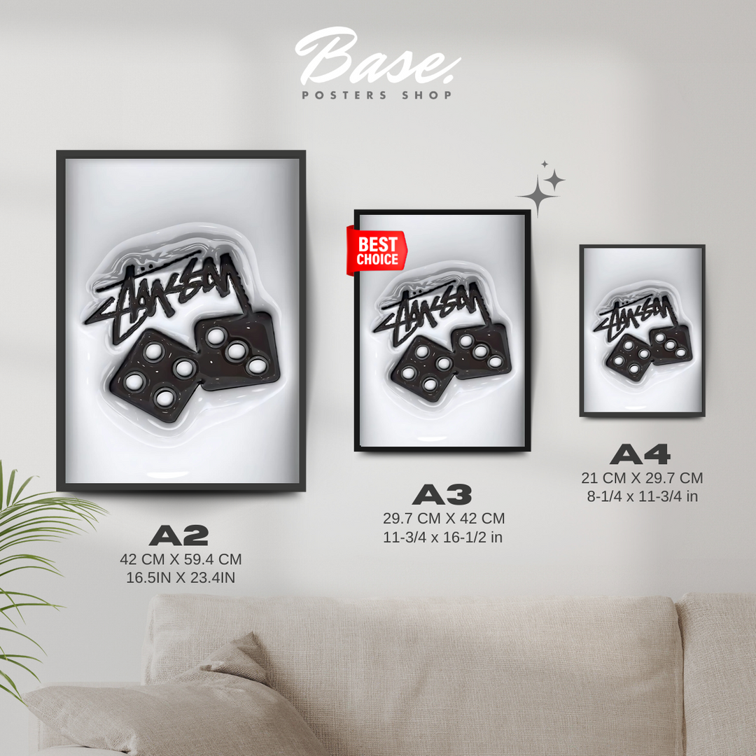 STÜSSY DICES SLICK Poster – from 7.95€ | Free Shipping – Posters Base STÜSSY DICES SLICK Poster – from 7.95€ | Free Shipping – Posters Base