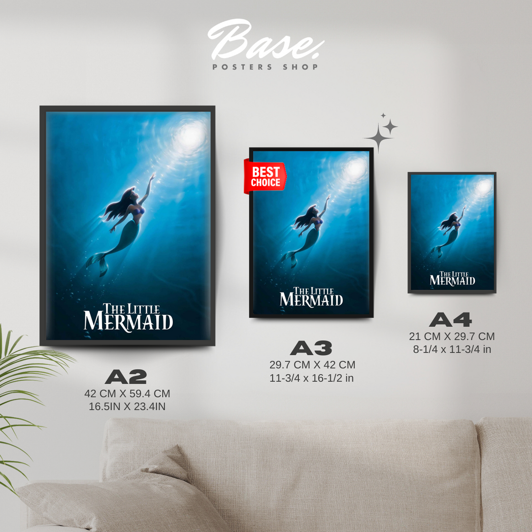 Den Lille Havfrue-poster – fra 7,95€ | Gratis frakt 🚚✨ – Posters Base, image size:1080x1080