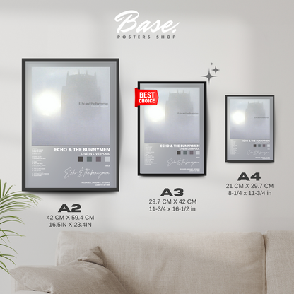 echo  the bunnymen Live in Liverpool poster