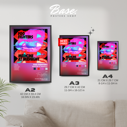 foo fighters Medicine At Midnight poster