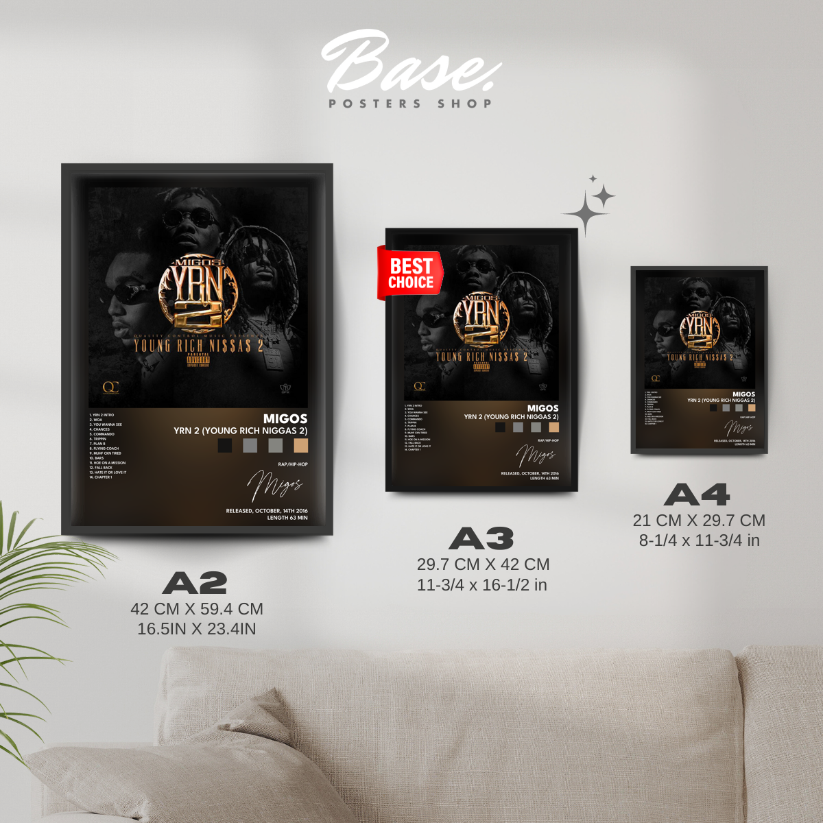 migos YRN 2 Young Rich Niggas 2 poster