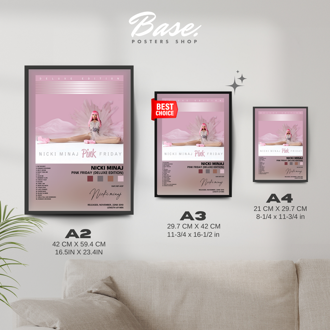 nicki minaj Pink Friday Deluxe Edition poster – from 6.95€ | Free Shipping  – Posters Base, image size:1080x1080