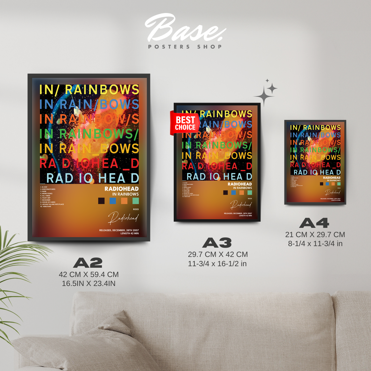 radiohead In Rainbows poster