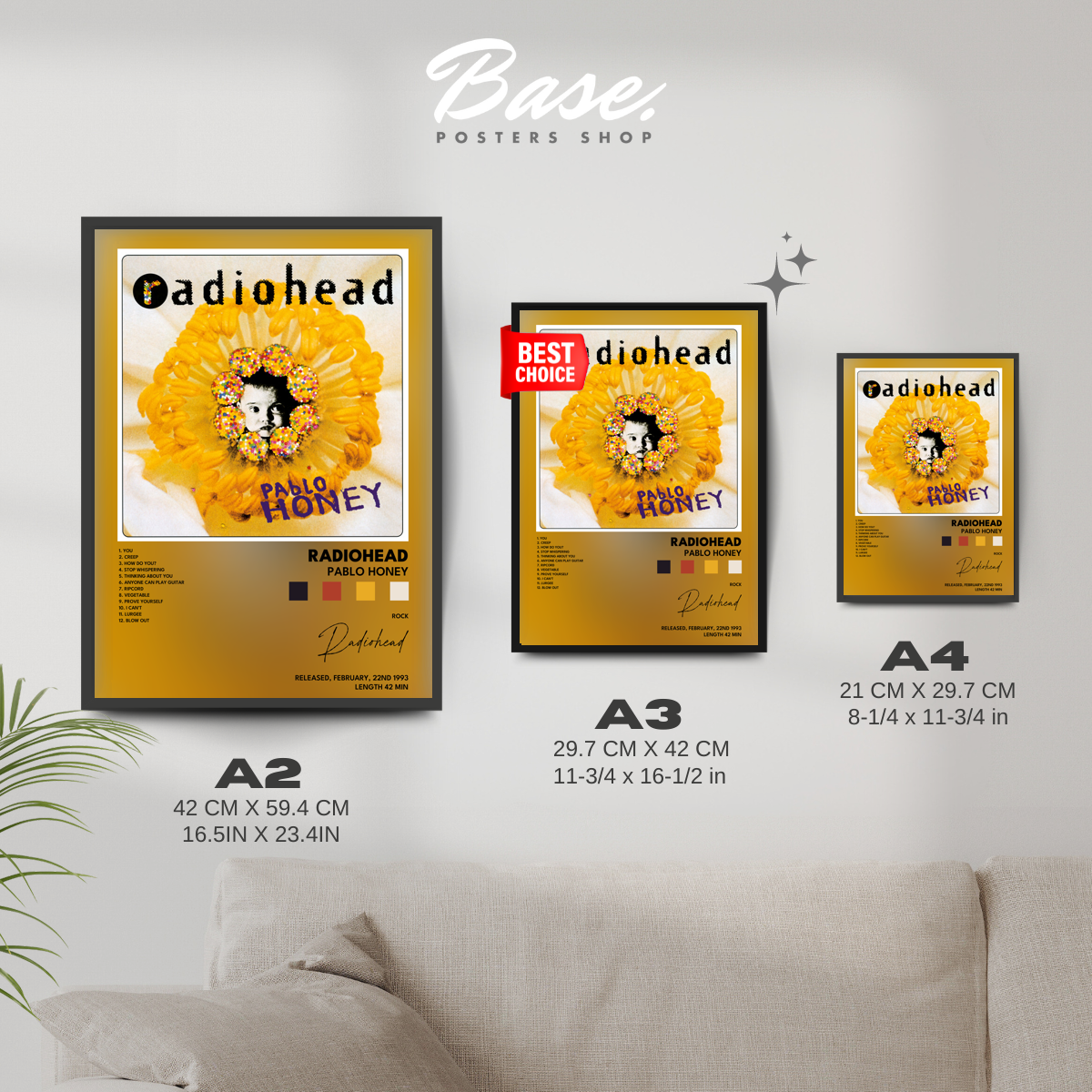 radiohead Pablo Honey poster