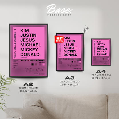 thirty seconds to mars AMERICA poster