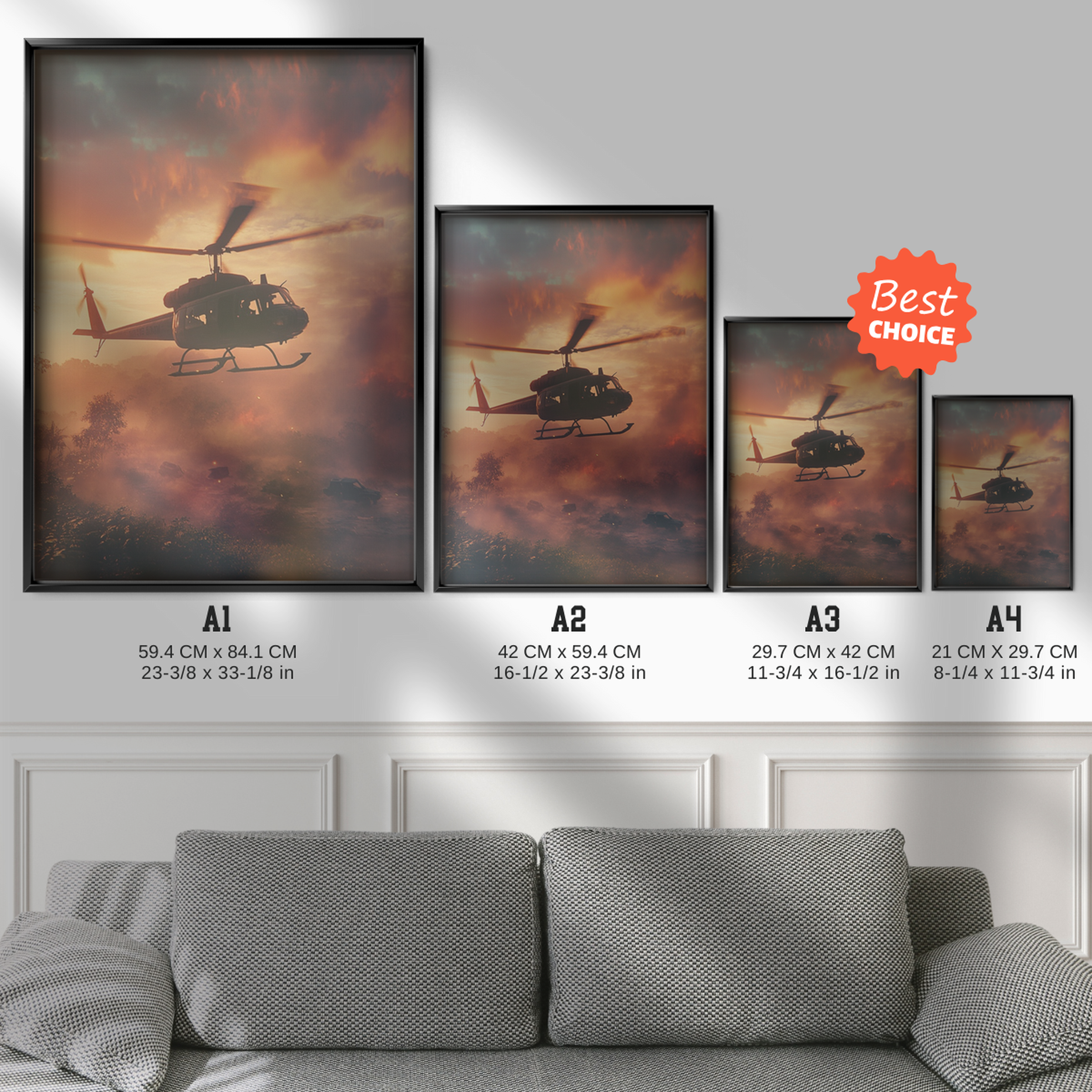 Call Of Duty – Helicopter At Warzone Sunset