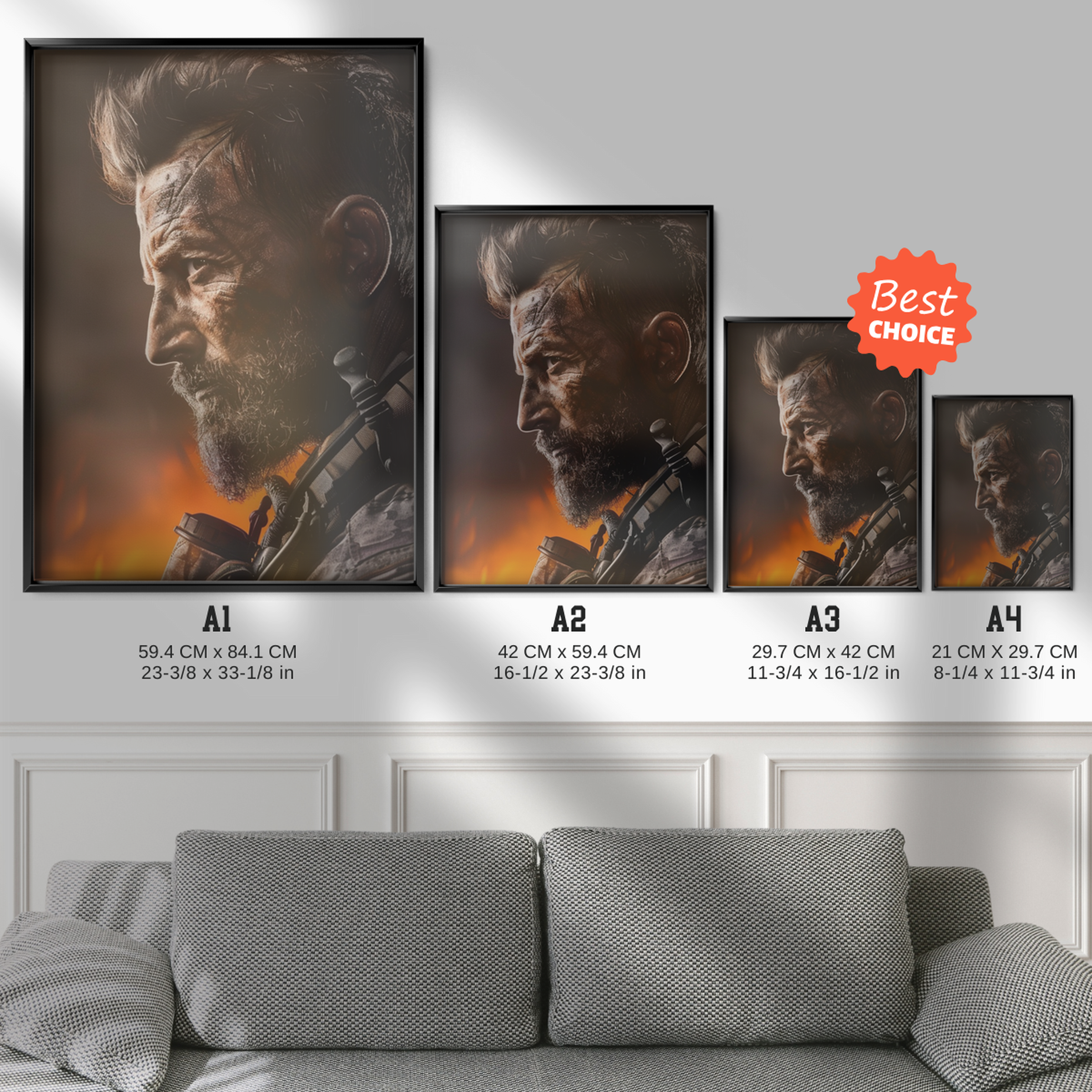 Call Of Duty – Bearded Soldier In Flames